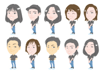 その他の似顔絵 サンプルC006