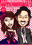 結婚祝い似顔絵 サンプル0025